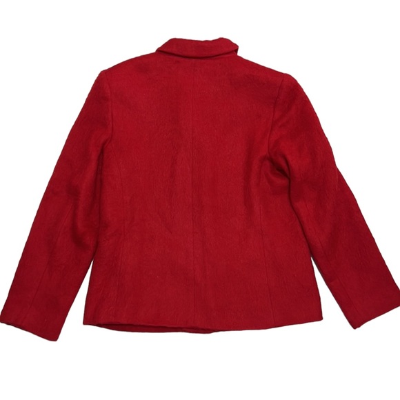 SOLD Josephine Chaus vintage red wool blend jacket Sz 6 - Picture 3 of 11